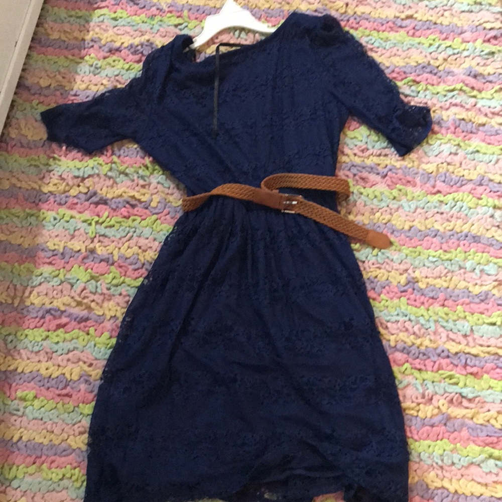 Navy blue versatile dress (casual or formal)